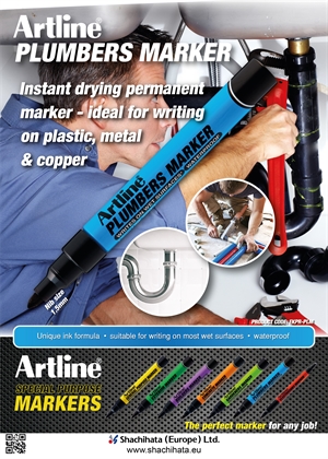 Artline plumbers marker rød